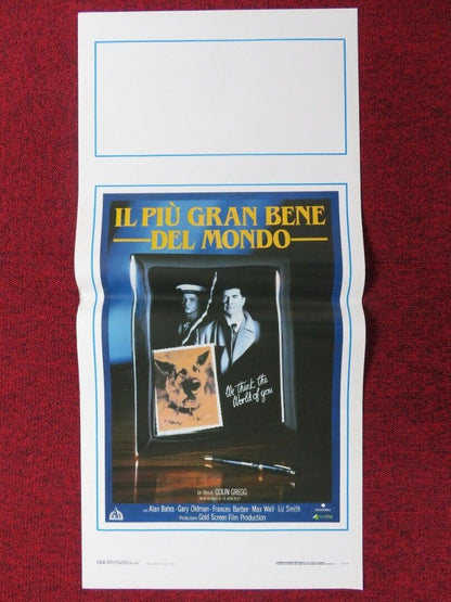 IL PIU GRAN BENE DEL MONDO ITALIAN LOCANDINA (27.5"x13") POSTER GARY OLDMAN 1988 Movie posters