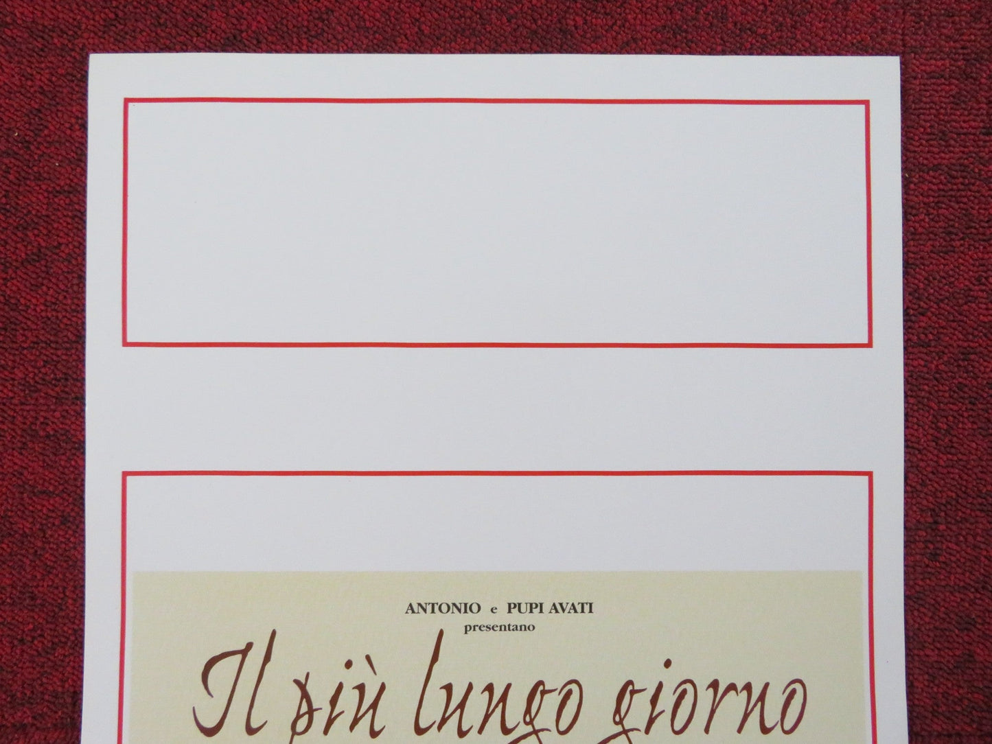 IL PIU LUNGO GIORNO ITALIAN LOCANDINA POSTER LUCA BIAGINI ENRICA M. MODUGNO 1998 Rendezvous Cinema Movie posters