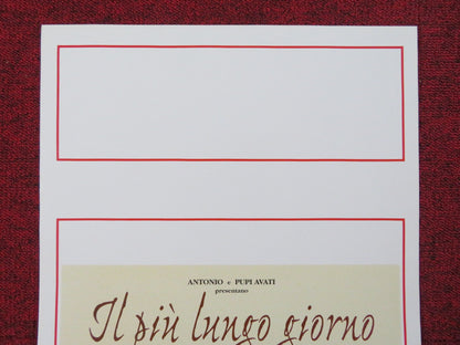 IL PIU LUNGO GIORNO ITALIAN LOCANDINA POSTER LUCA BIAGINI ENRICA M. MODUGNO 1998 Rendezvous Cinema Movie posters