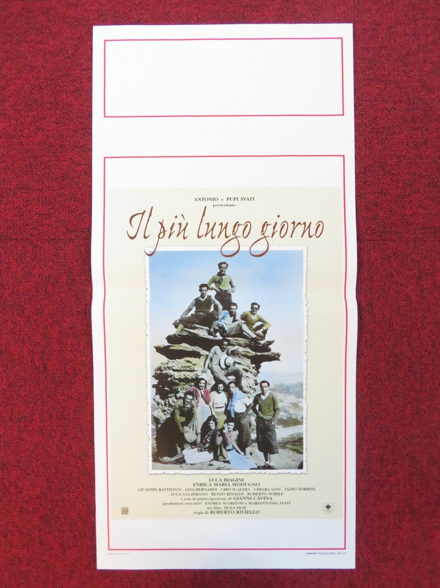 IL PIU LUNGO GIORNO ITALIAN LOCANDINA POSTER LUCA BIAGINI ENRICA M. MODUGNO 1998 Rendezvous Cinema Movie posters