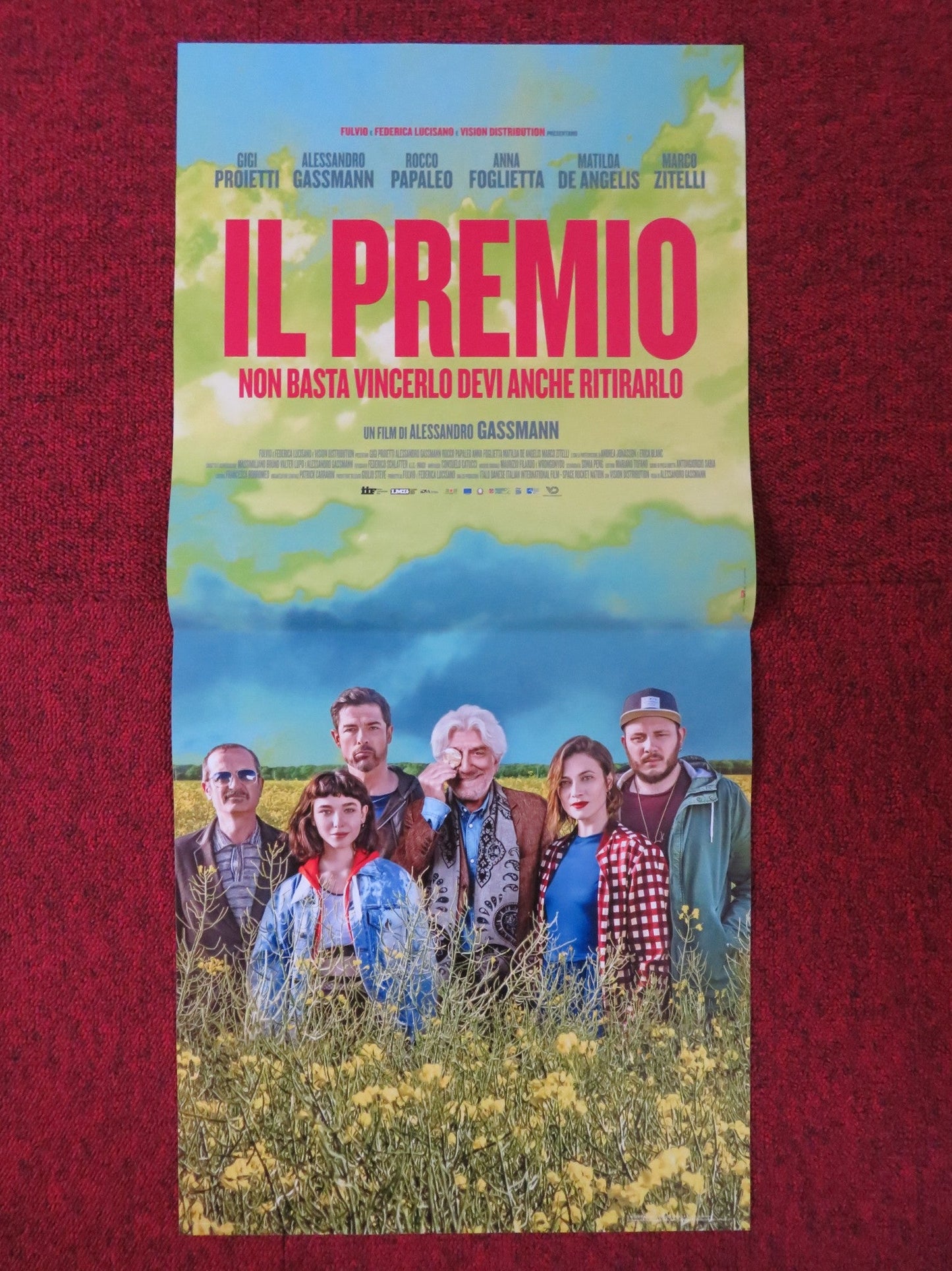 IL PREMIO ITALIAN LOCANDINA POSTER ALESSANDRO GASSMANN GIGI PROIETTI 2017 Rendezvous Cinema Movie posters