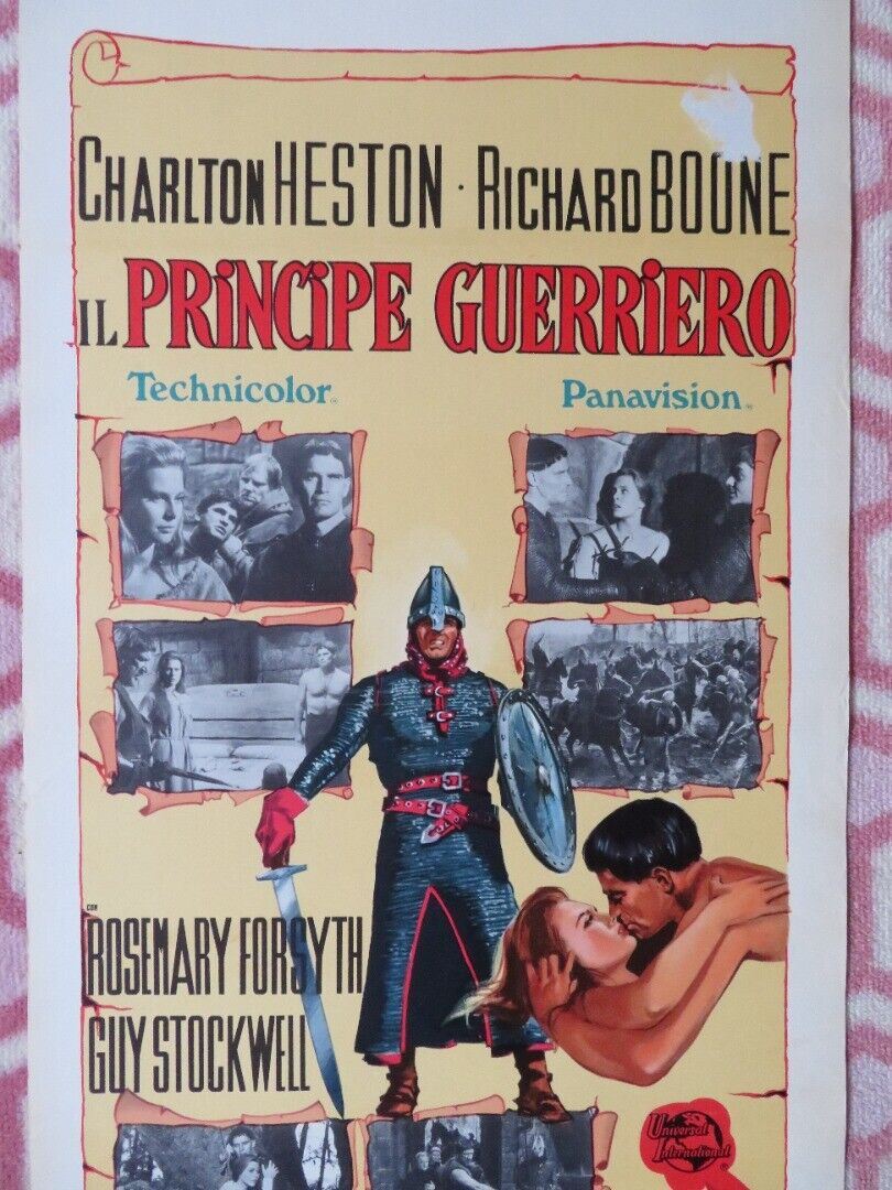 IL PRINCIPE GUERRIERO / The War Lord ITALIAN LOCANDINA (27.5"x13") POSTER 1965 - Rendezvous Cinema