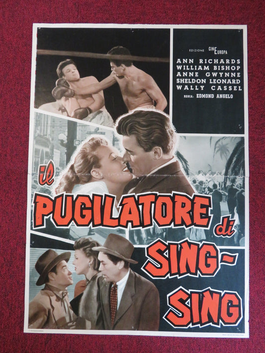 IL PUGILATORE DI SING SING ITALIAN FOTOBUSTA POSTER ANN RICHARDS BISHOP 1952 Rendezvous Cinema Movie posters