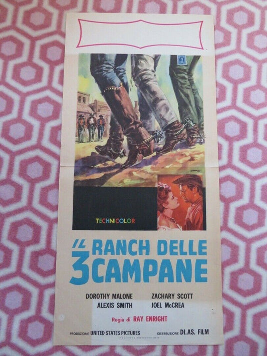 IL RANCH DELLE 3 CAMPANE DINA ITALIAN LOCANDINA (27.5"x13") POSTER 1963 Movie posters