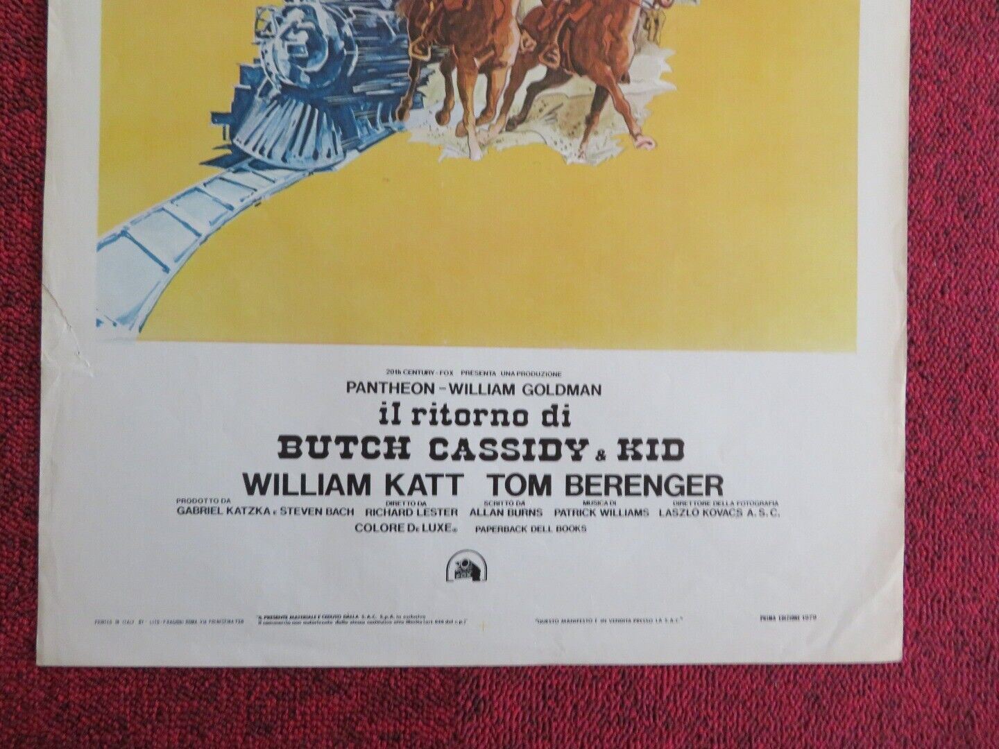 IL RITORNO DI BUTCH CASSIDY & KID ITALIAN LOCANDINA (27.5"x13") POSTER 1979 Rendezvous Cinema Movie posters