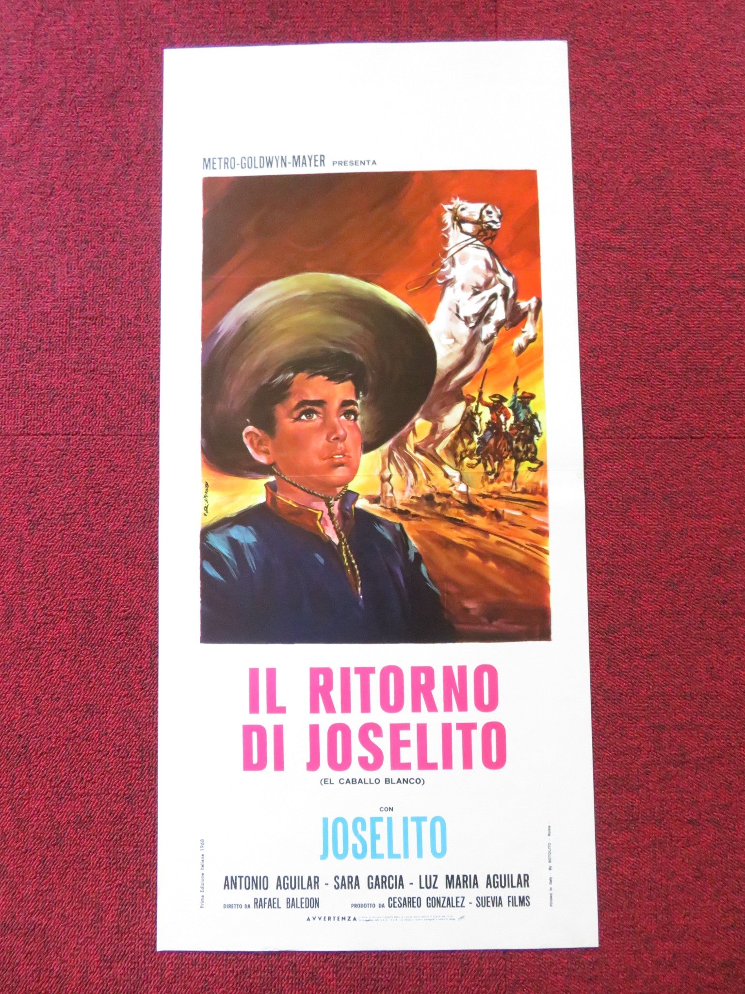 IL RITORNO DI JOSELITO ITALIAN LOCANDINA POSTER JOSELITO ANTONIO AGUILAR 1968 Rendezvous Cinema Movie posters