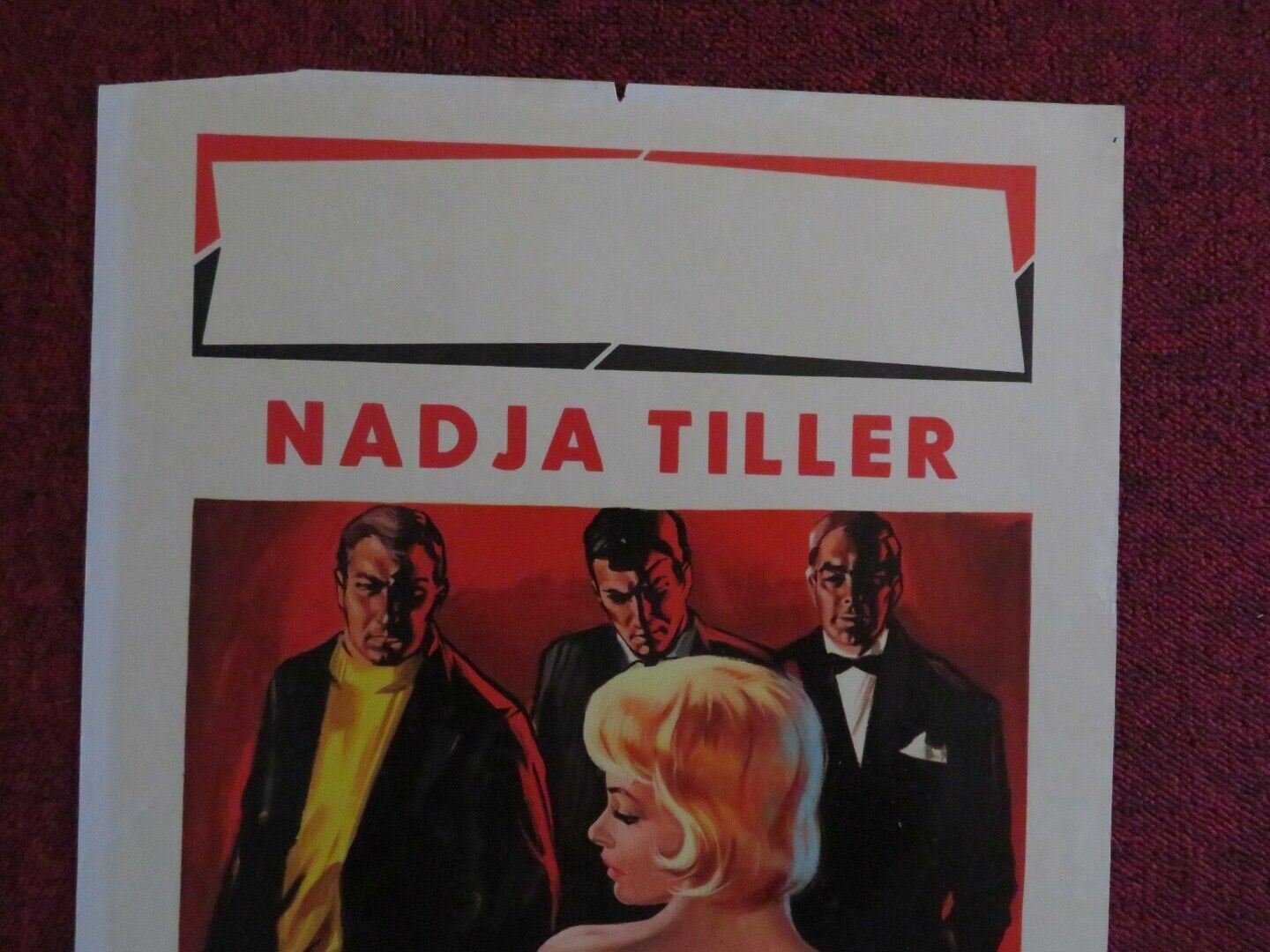 IL RUVIDO E IL LISCIO ITALIAN LOCANDINA (27.5"x13") POSTER NADJA TILLER 1959 Movie posters