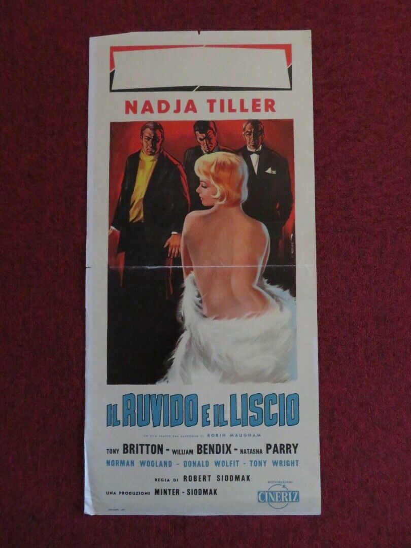 IL RUVIDO E IL LISCIO ITALIAN LOCANDINA (27.5"x13") POSTER NADJA TILLER 1959 Movie posters