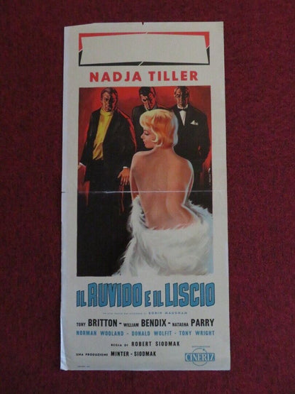 IL RUVIDO E IL LISCIO ITALIAN LOCANDINA (27.5"x13") POSTER NADJA TILLER 1959 Movie posters