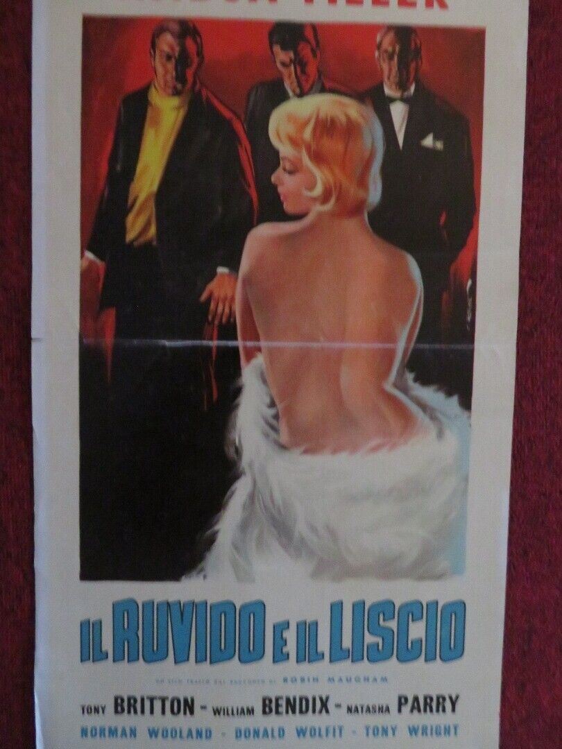 IL RUVIDO E IL LISCIO ITALIAN LOCANDINA (27.5"x13") POSTER NADJA TILLER 1959 Movie posters