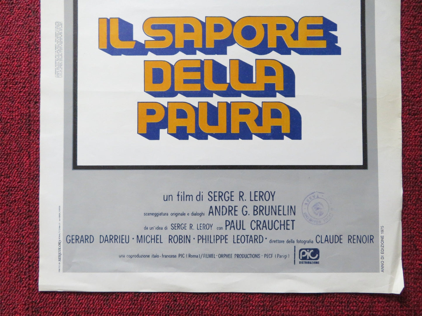 IL SAPORE DELLA PAURA ITALIAN LOCANDINA POSTER MIMSY FARMER JEAN - LUC BIDEAU 1975 Rendezvous Cinema Movie posters