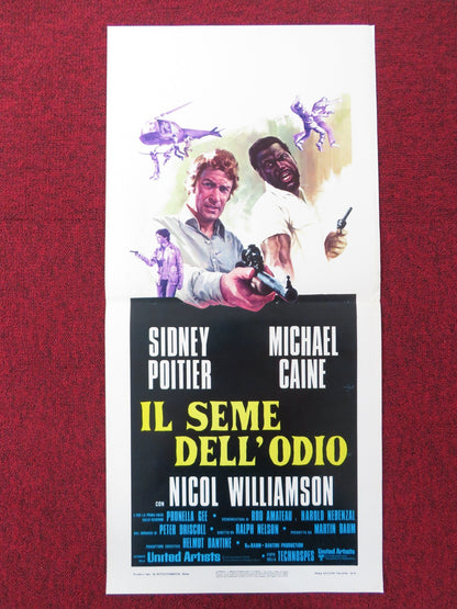 IL SEME DELL'ODIO ITALIAN LOCANDINA POSTER SIDNEY POITIER MICHAEL CAINE 1975 Rendezvous Cinema Movie posters