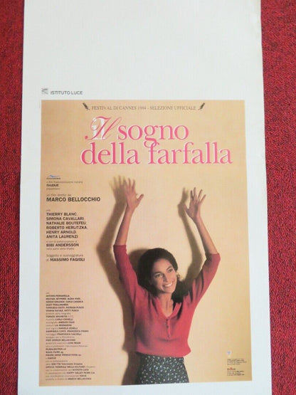 IL SOGNO DELLA FARFALL ITALIAN LOCANDINA (27.5"x13") POSTER THIERRY BLANC 1994 Movie posters
