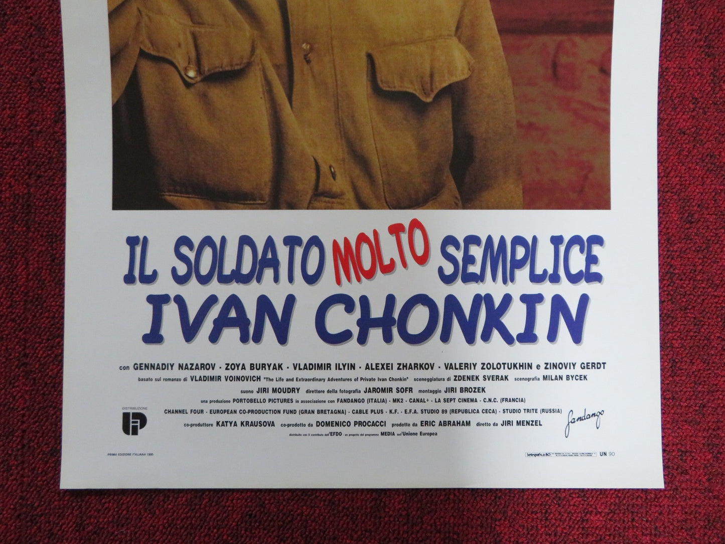 IL SOLDATO MOLTO SEMPLICE IVAN CHONKIN ITALIAN LOCANDINA POSTER G. NAZAROV 1994 Rendezvous Cinema Movie posters