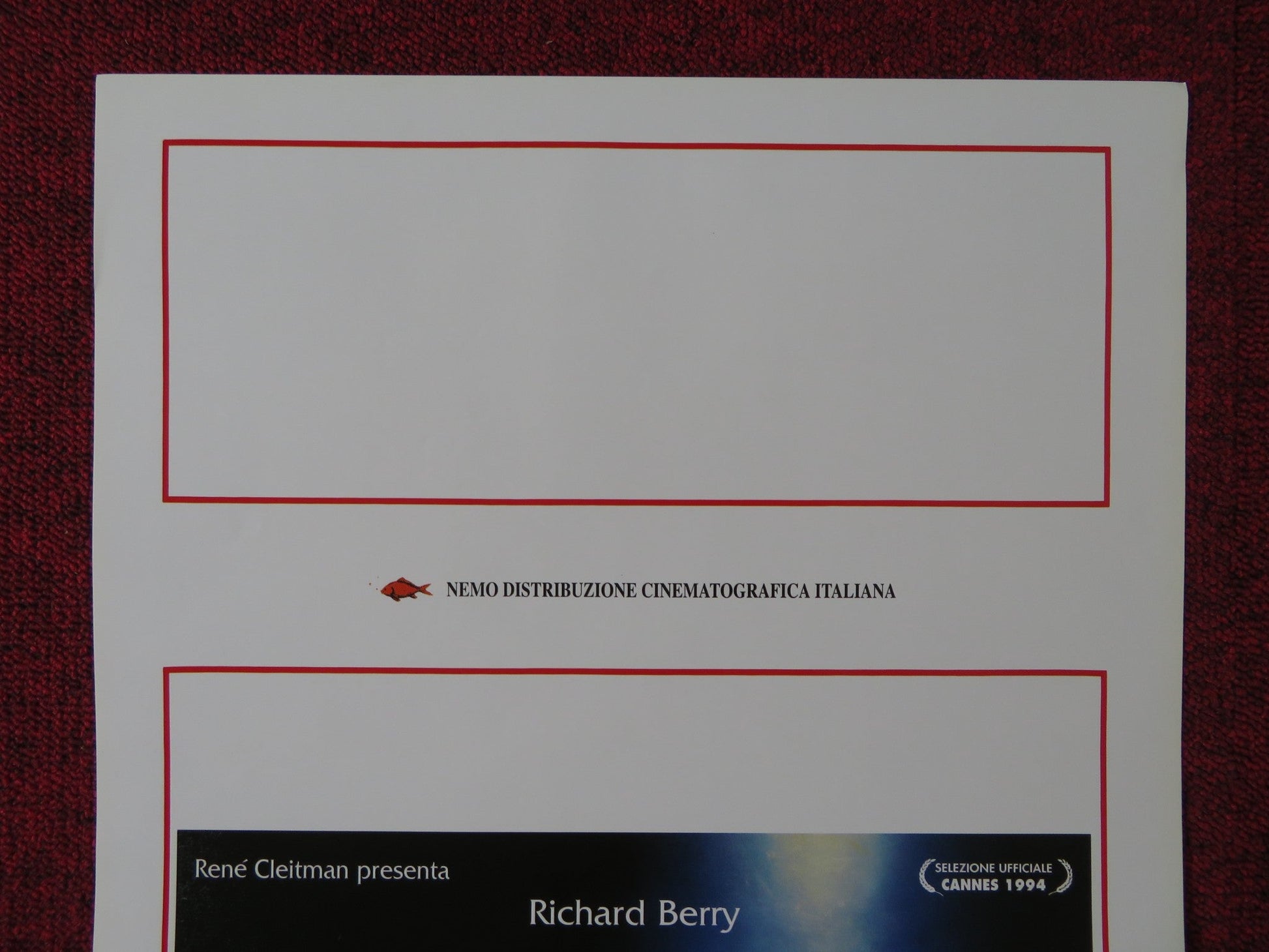 IL SUONATORE DI VIOLINO ITALIAN LOCANDINA POSTER RICHARD BERRY F. BERLEAND 1995 Rendezvous Cinema Movie posters