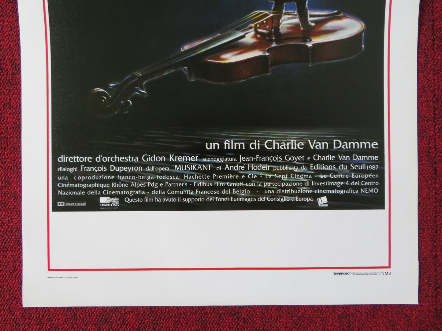 IL SUONATORE DI VIOLINO ITALIAN LOCANDINA POSTER RICHARD BERRY F. BERLEAND 1995 Rendezvous Cinema Movie posters