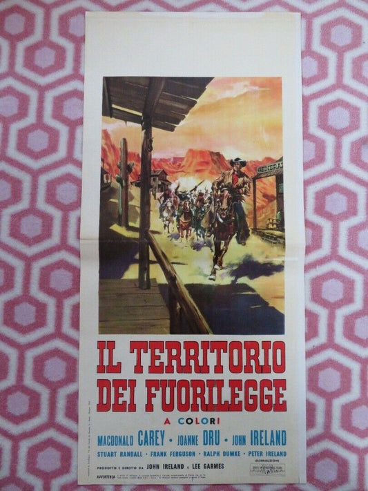 IL TERRITORIO DEI FUORILEGGE ITALIAN LOCANDINA (27.5"x13") POSTER 1962 Movie posters