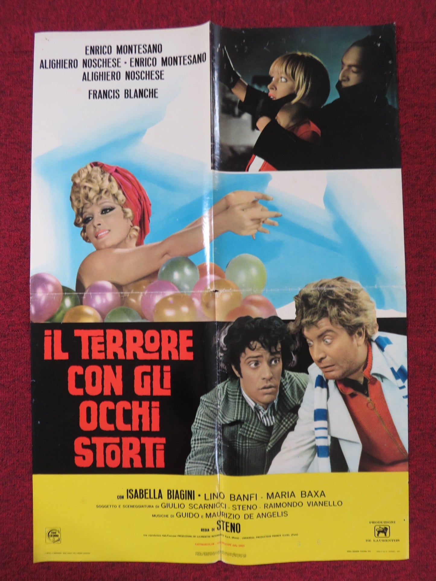 IL TERRORE CON GLI OCCHI STORTI ITALIAN FOGLIO POSTER ENRICO MONTESANO 1972 Rendezvous Cinema Movie posters