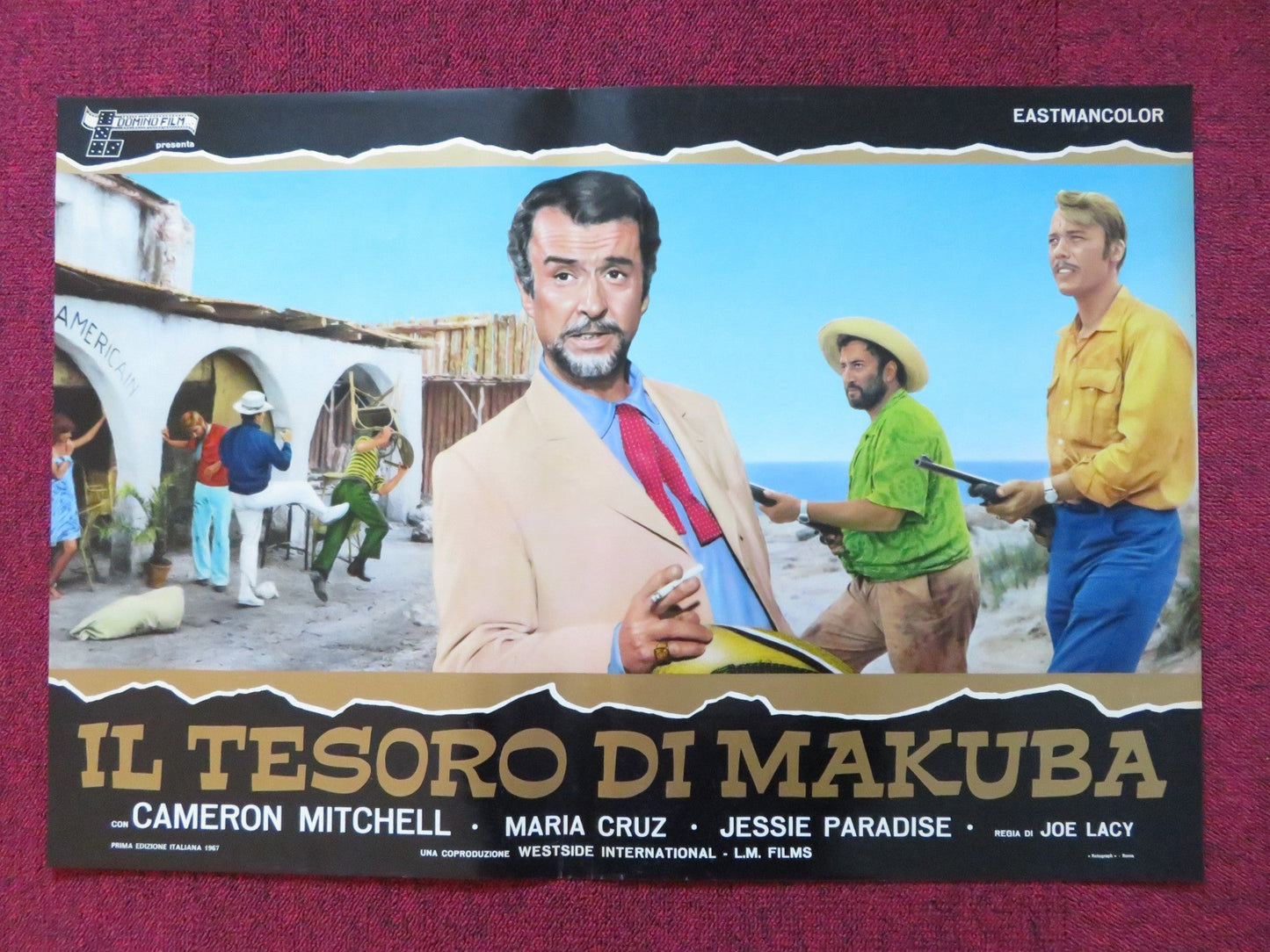 IL TESORO DI MAKUBA - A ITALIAN FOTOBUSTA POSTER CAMERON MITCHELL MARIA CRUZ 1967 Rendezvous Cinema Movie posters