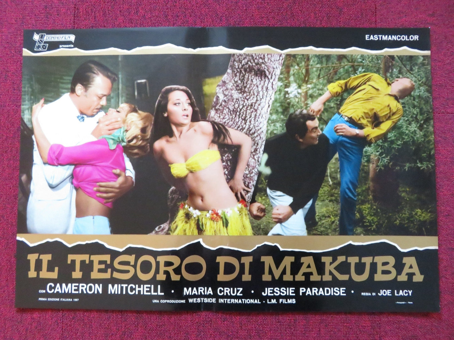 IL TESORO DI MAKUBA - B ITALIAN FOTOBUSTA POSTER CAMERON MITCHELL MARIA CRUZ 1967 Rendezvous Cinema Movie posters