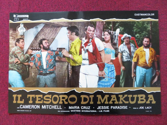 IL TESORO DI MAKUBA - C ITALIAN FOTOBUSTA POSTER CAMERON MITCHELL MARIA CRUZ 1967 Rendezvous Cinema Movie posters