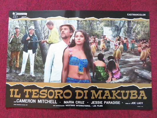 IL TESORO DI MAKUBA - E ITALIAN FOTOBUSTA POSTER CAMERON MITCHELL MARIA CRUZ 1967 Rendezvous Cinema Movie posters