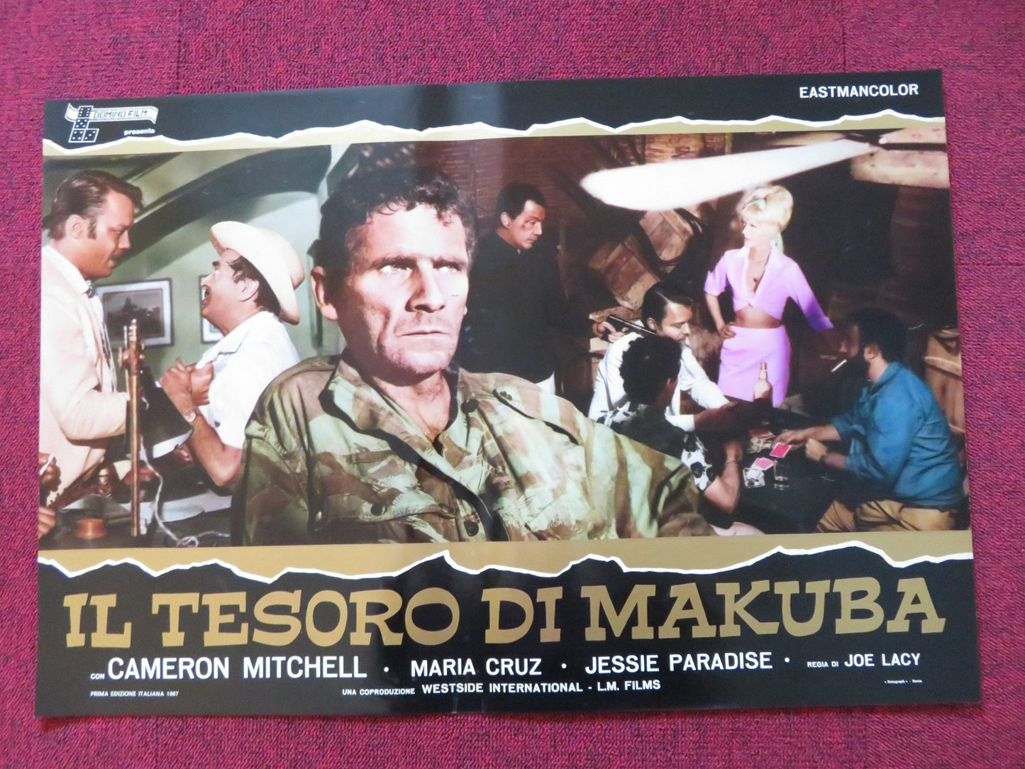 IL TESORO DI MAKUBA - G ITALIAN FOTOBUSTA POSTER CAMERON MITCHELL MARIA CRUZ 1967 Rendezvous Cinema Movie posters