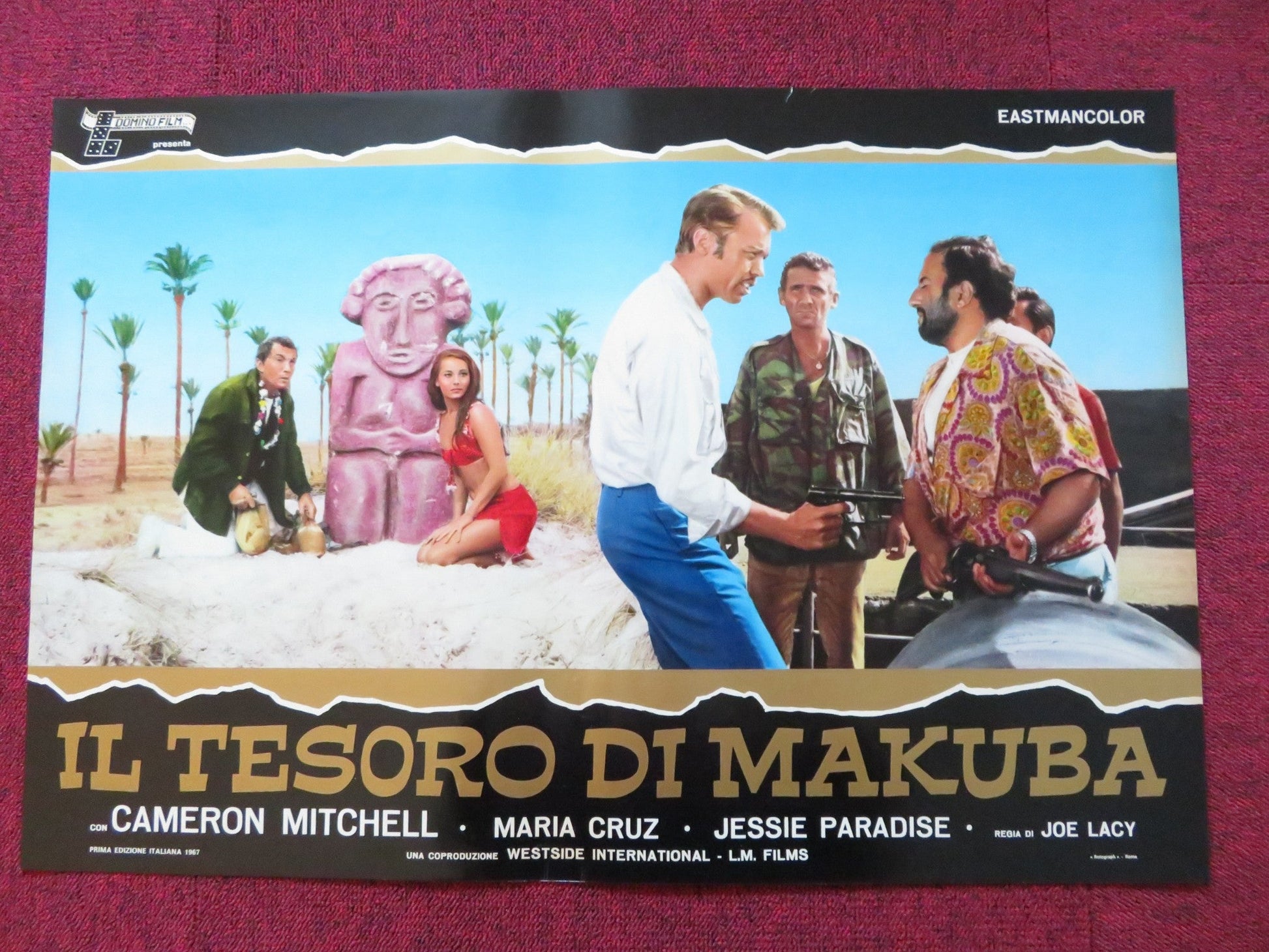 IL TESORO DI MAKUBA - H ITALIAN FOTOBUSTA POSTER CAMERON MITCHELL MARIA CRUZ 1967 Rendezvous Cinema Movie posters