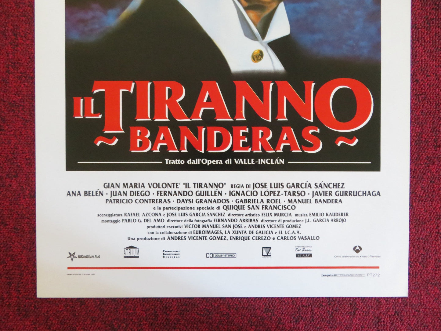 IL TIRANNO BANDERAS ITALIAN LOCANDINA POSTER GIAN MARIA VOLONTE ANA BELEN 1995 Rendezvous Cinema Movie posters