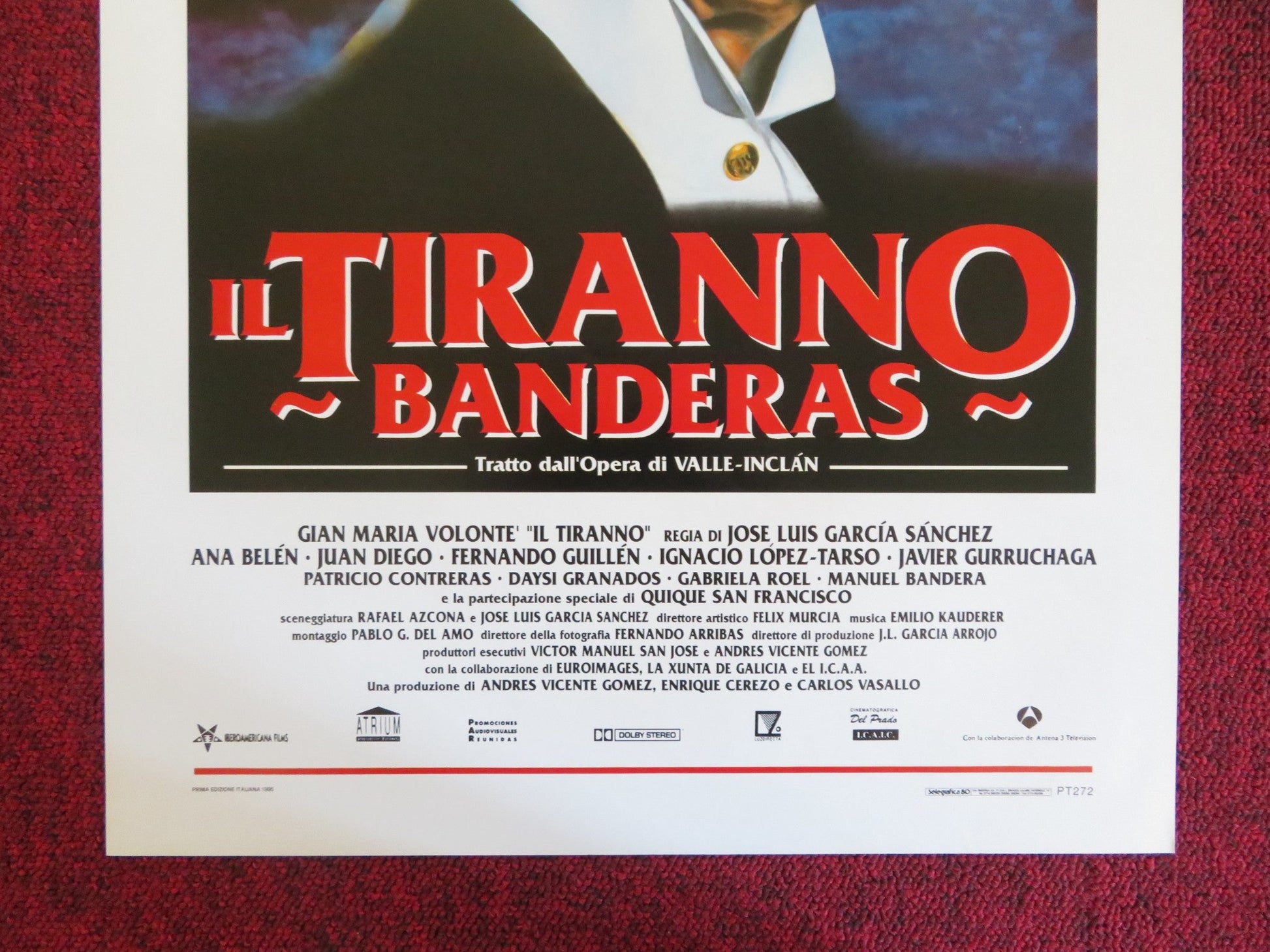 IL TIRANNO BANDERAS ITALIAN LOCANDINA POSTER GIAN MARIA VOLONTE ANA BELEN 1995 Rendezvous Cinema Movie posters