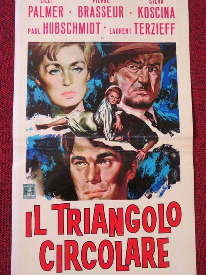 IL TRIANGOLO CIRCOLARE ITALIAN LOCANDINA (27.5"x13") POSTER LILLI PALMER 1964 Movie posters