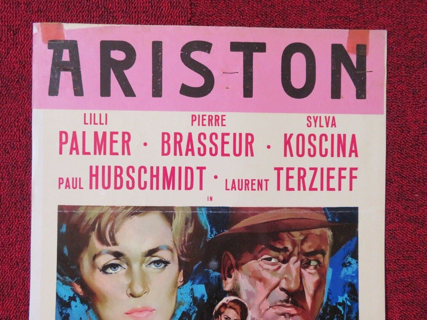 IL TRIANGOLO CIRCOLARE ITALIAN LOCANDINA (27.5"x13") POSTER LILLI PALMER 1964 Movie posters