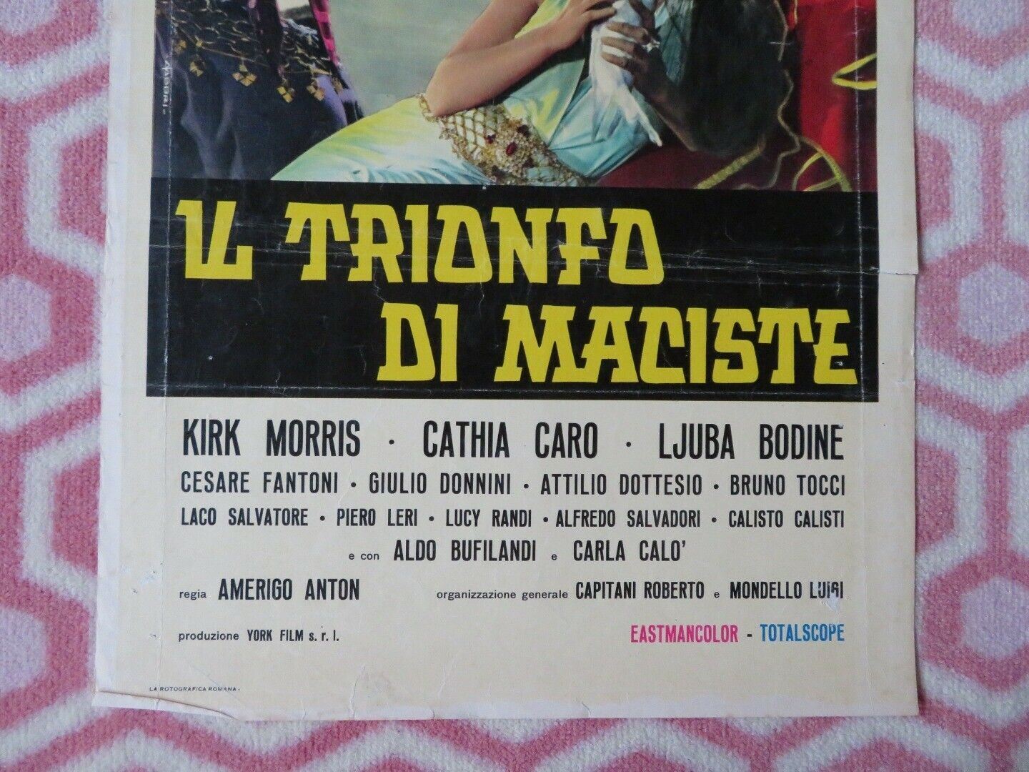 IL TRIONFO DI MACISTE ITALIAN LOCANDINA (27.5"x13") POSTER KIRK MORRIS 1961 Movie posters