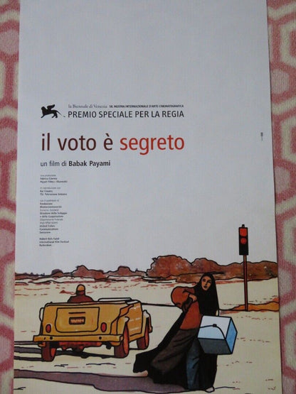 IL VOTO E SEGRETO / Secret Ballot ITALIAN LOCANDINA (27.5"x13") POSTER 2001 - Rendezvous Cinema