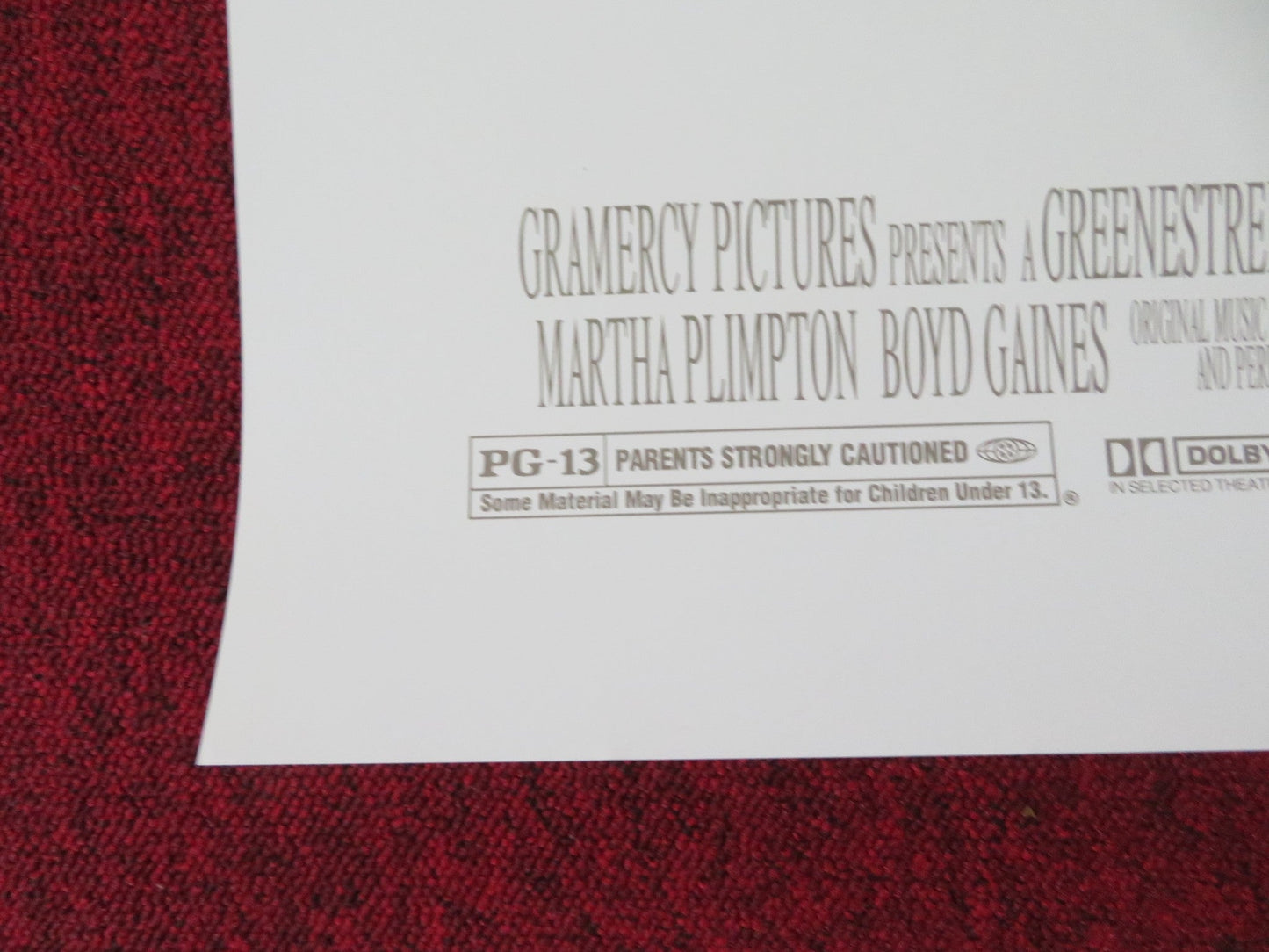 I'M NOT RAPPAPORT US ONE SHEET ROLLED POSTER WALTER MATTHAU OSSIE DAVIS 1996 Rendezvous Cinema Movie posters