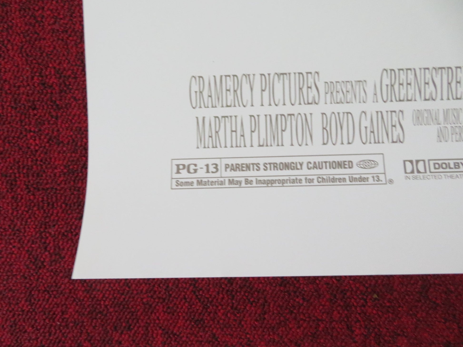 I'M NOT RAPPAPORT US ONE SHEET ROLLED POSTER WALTER MATTHAU OSSIE DAVIS 1996 Rendezvous Cinema Movie posters