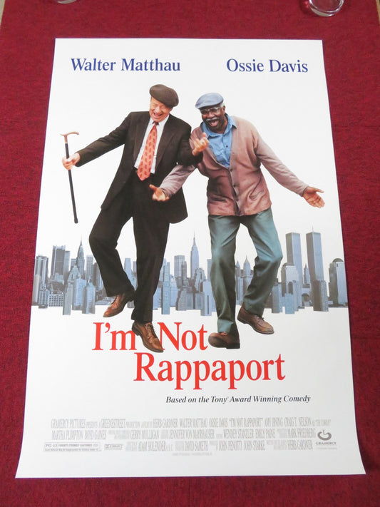 I'M NOT RAPPAPORT US ONE SHEET ROLLED POSTER WALTER MATTHAU OSSIE DAVIS 1996 Rendezvous Cinema Movie posters