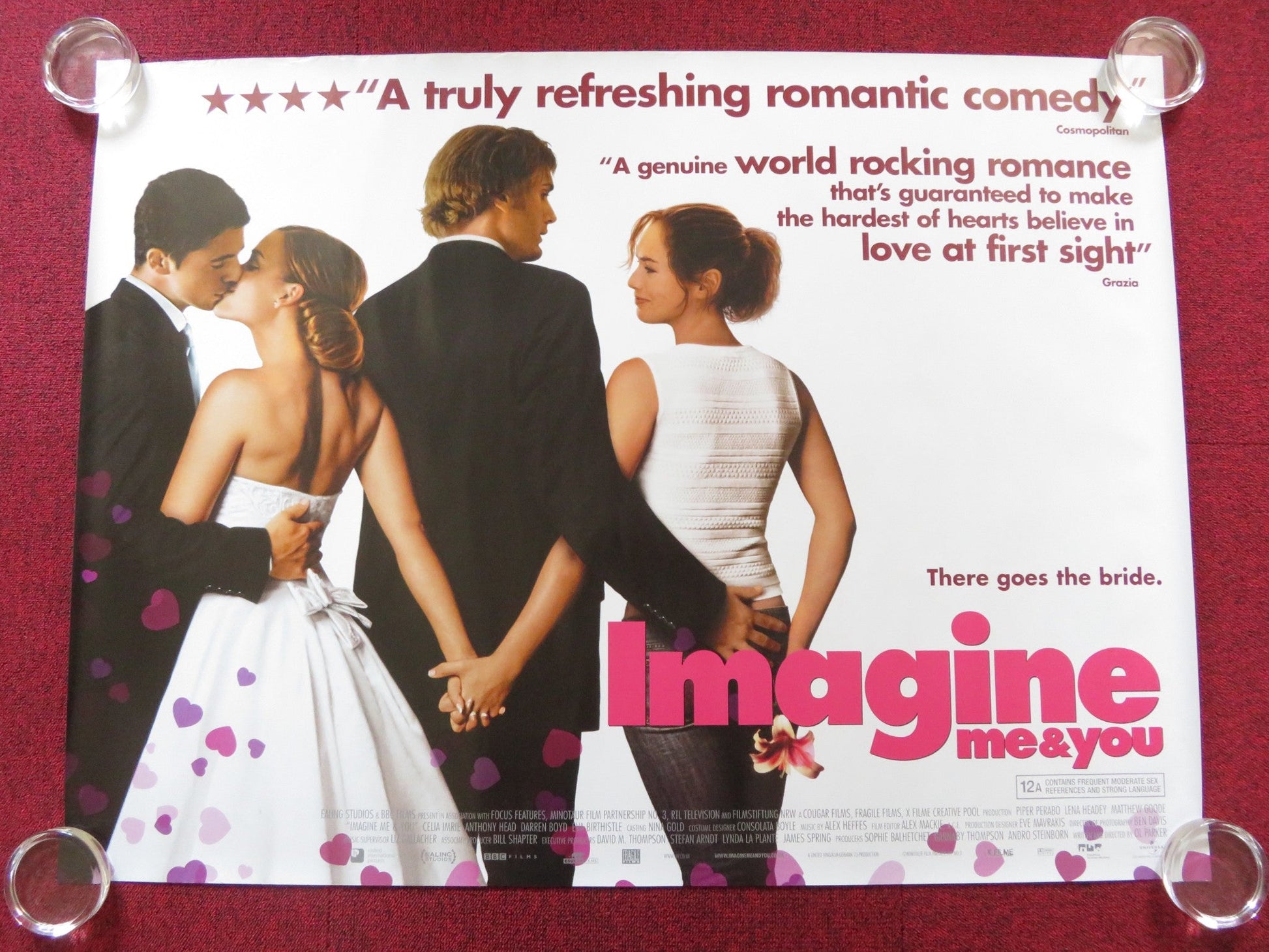 IMAGINE ME & YOU UK QUAD (30"x 40") ROLLED POSTER LENA HEADEY PIPER PERABO 2005 Rendezvous Cinema Movie posters