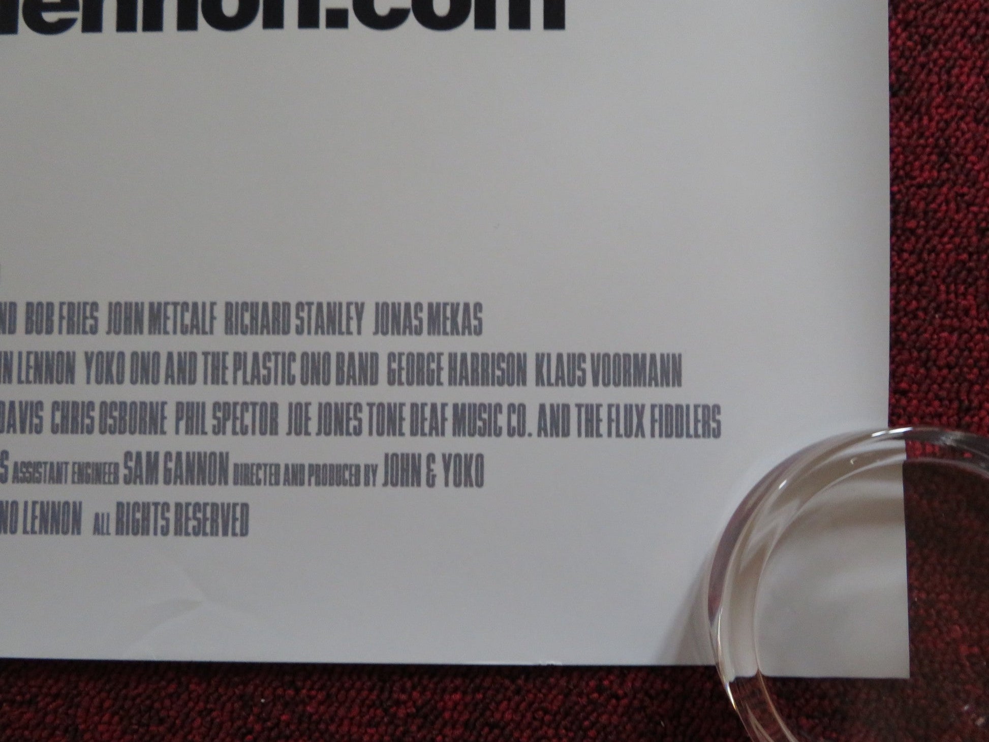 IMAGINE UK QUAD (30"x 40") ROLLED POSTER JOHN LENNON YOKO ONO 2018 REMASTERED Rendezvous Cinema Movie posters