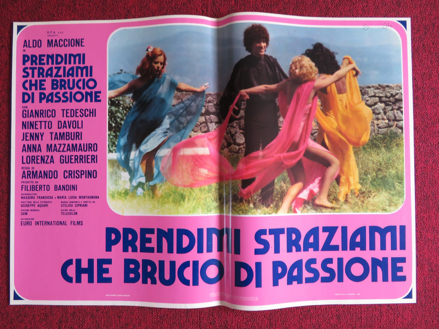 PRENDIMI STRAZIAMI CHE BRUCIO DI PASSIONE - E ITALIAN FOTOBUSTA POSTER 1975 - Rendezvous Cinema