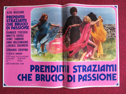 PRENDIMI STRAZIAMI CHE BRUCIO DI PASSIONE - E ITALIAN FOTOBUSTA POSTER 1975 - Rendezvous Cinema