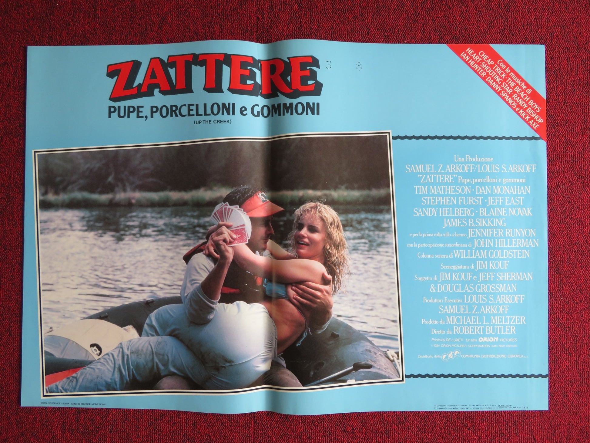 UP THE CREEK - A ITALIAN FOTOBUSTA POSTER TIM MATHESON JENNIFER RUNYON 1984 - Rendezvous Cinema