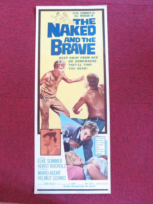 THE NAKED AND THE BRAVE US INSERT (14"x 36") POSTER ELKE SOMMER H. BUCHOLZ 1965