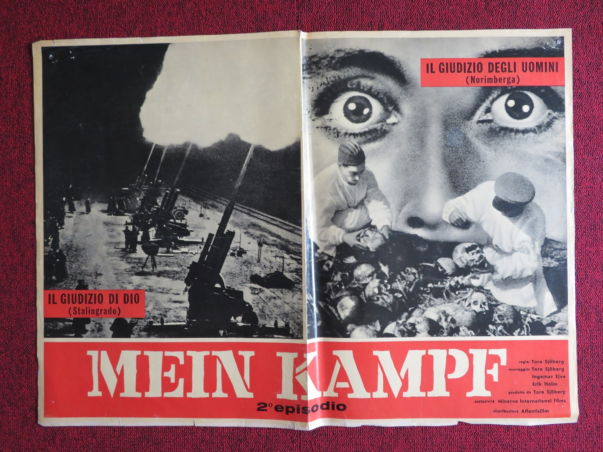MEIN KAMPF ITALIAN FOTOBUSTA POSTER ERWIN LEISER TORE SJOBERG 1960 - Rendezvous Cinema