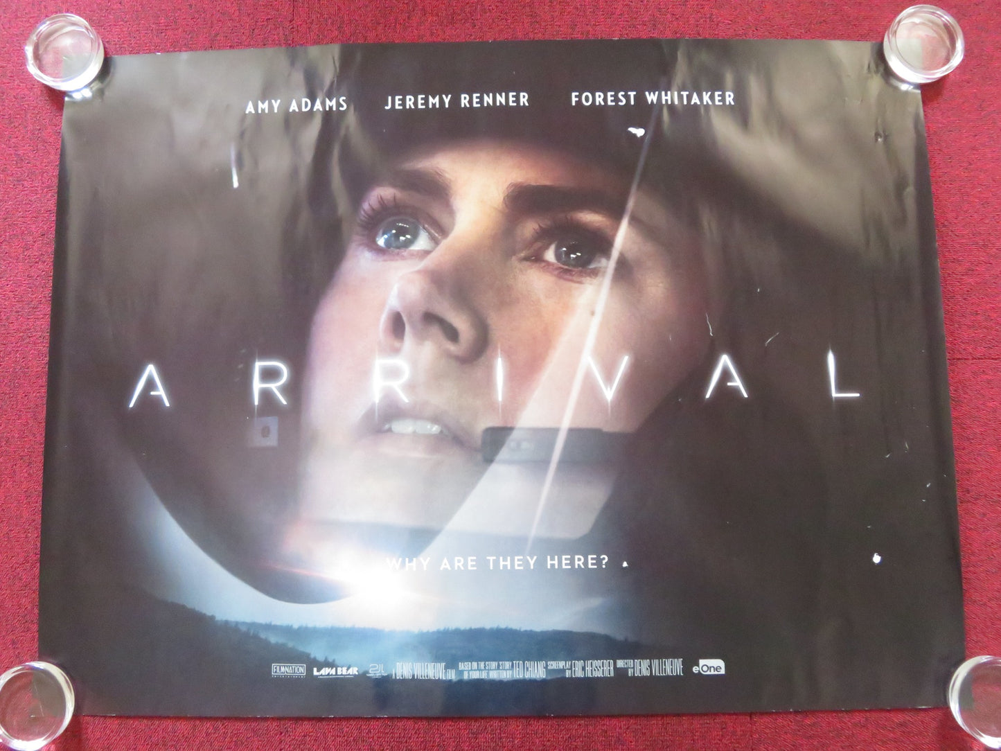 ARRIVAL UK QUAD (30"x 40") ROLLED POSTER AMY ADAMS JEREMY RENNER 2016 - Rendezvous Cinema