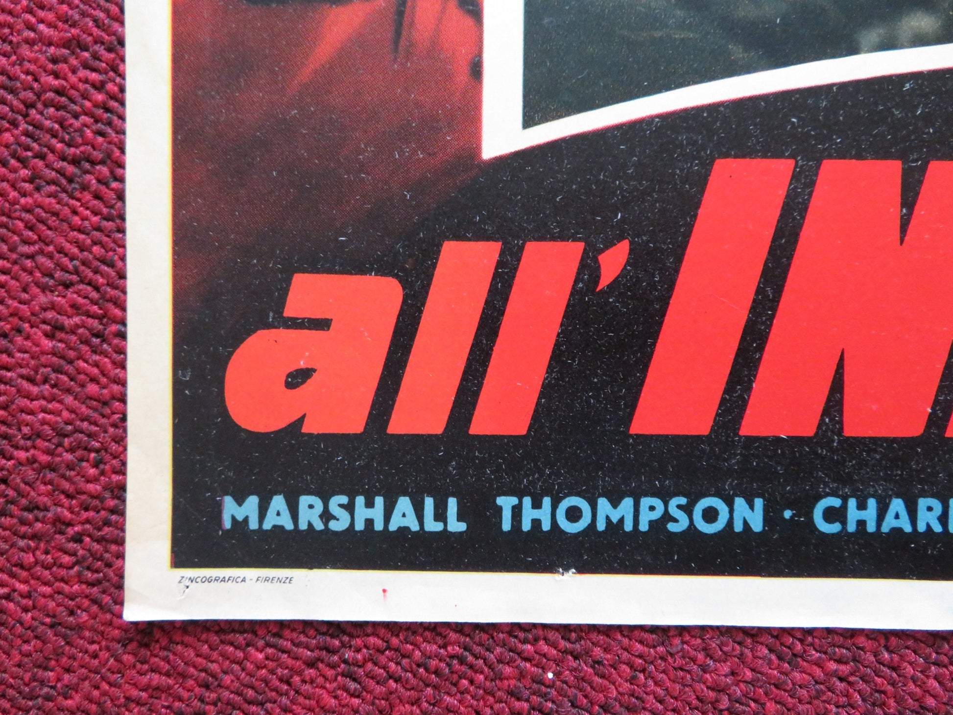 ALL' INFERNO E RITORNO / TO HELL AND BACK - A ITALIAN FOTOBUSTA POSTER 1955 - Rendezvous Cinema