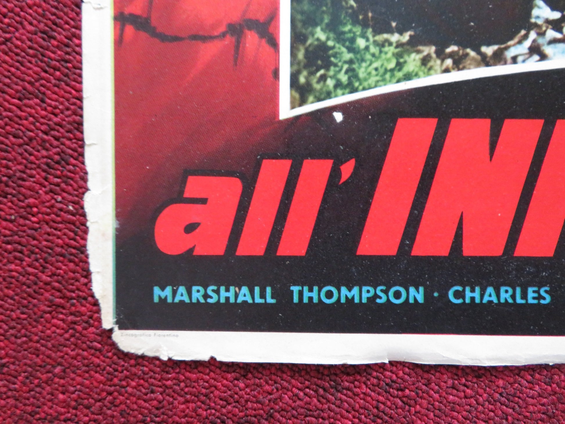 ALL' INFERNO E RITORNO / TO HELL AND BACK - B ITALIAN FOTOBUSTA POSTER 1955 - Rendezvous Cinema