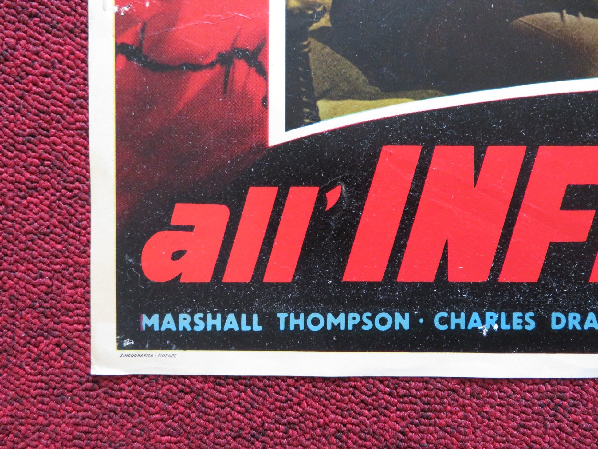 ALL' INFERNO E RITORNO / TO HELL AND BACK - C ITALIAN FOTOBUSTA POSTER 1955 - Rendezvous Cinema