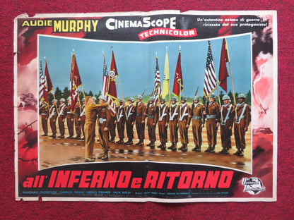 ALL' INFERNO E RITORNO / TO HELL AND BACK - D ITALIAN FOTOBUSTA POSTER 1955 - Rendezvous Cinema