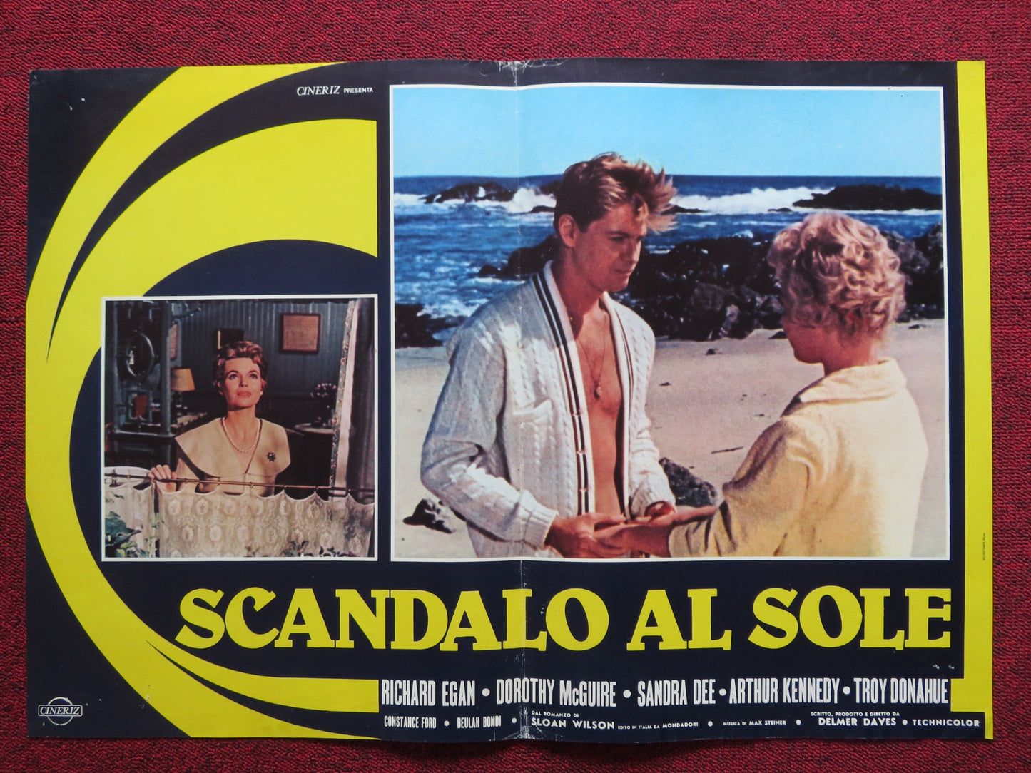 SCANDALO AL SOLE / A SUMMER PLACE - F ITALIAN FOTOBUSTA POSTER SANDRA DEE 1959 - Rendezvous Cinema